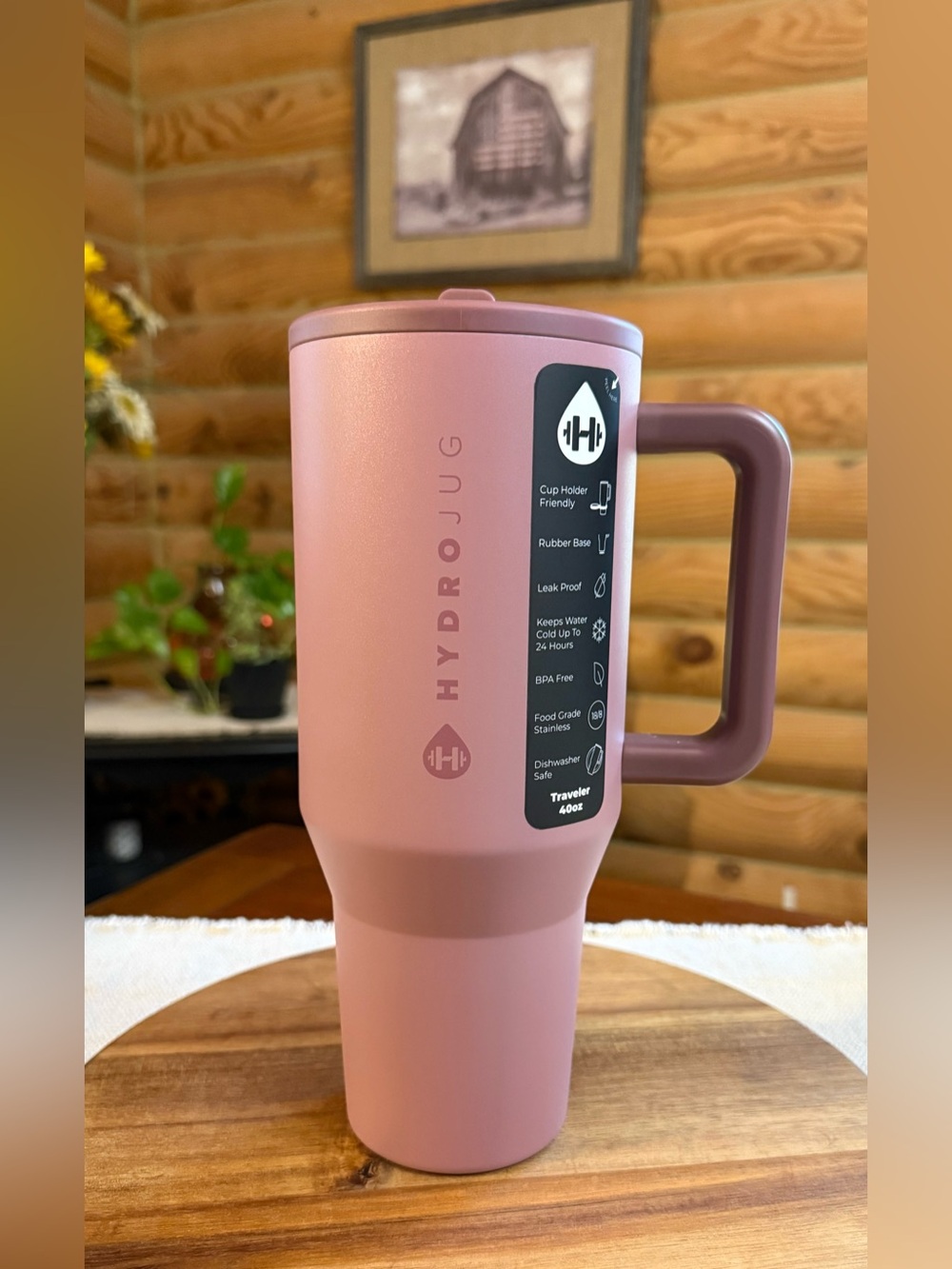 CANYON ROSE HYDROJUG 40oz Traveler Straw Tumbler • LEAKPROOF